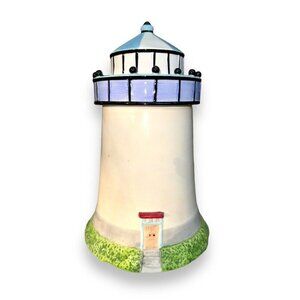 Vintage Lighthouse Encore Promotions Ceramic Handpainted Nautical Cookie Jar